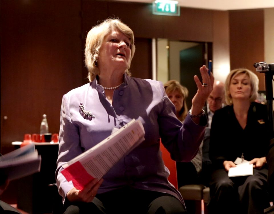 Photo of Alison Hodge leading a live demonstration of supervision