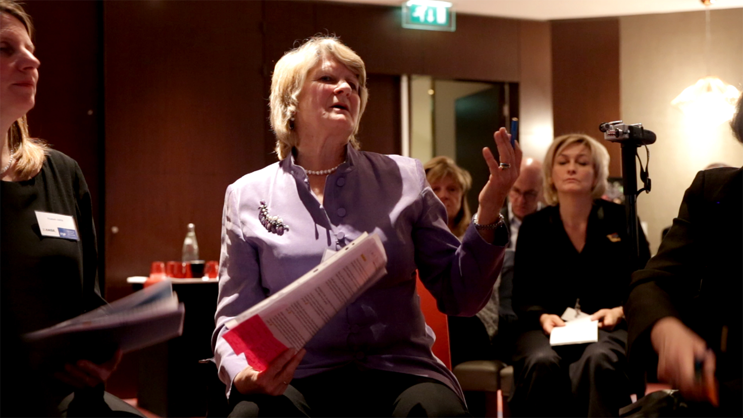 Photo of Alison Hodge leading a live demonstration of supervision