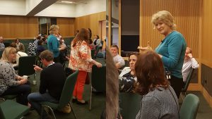 Photo of Alison leading the Working with Group programme in Dublin, May 2019